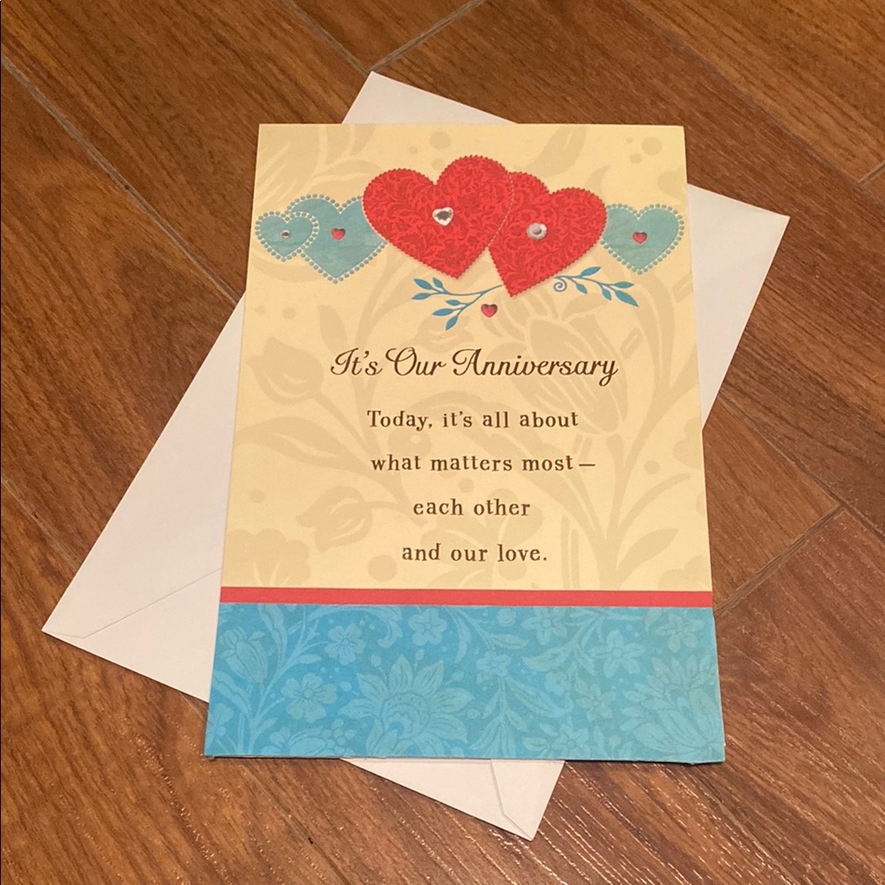 Anniversary Card with Hearts